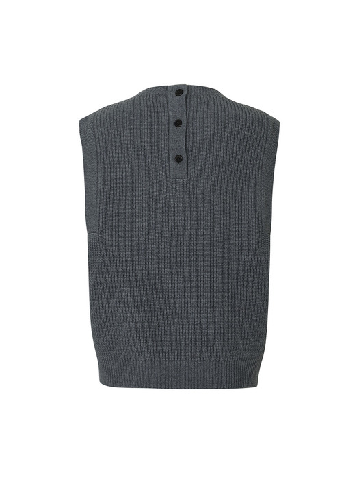 Cashmere Mock-Neck Sweater Vest