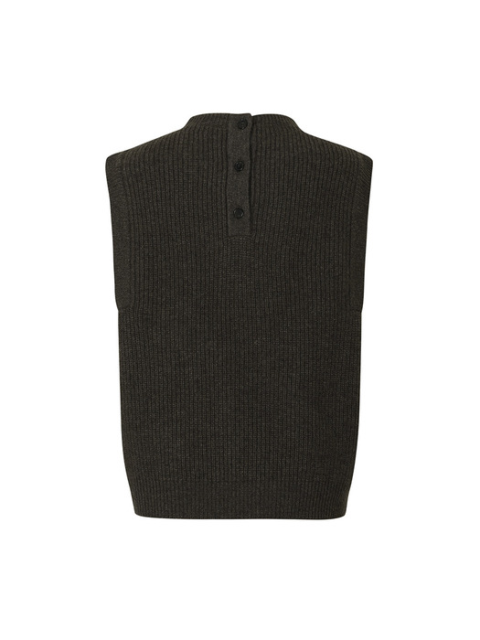 Cashmere Mock-Neck Sweater Vest