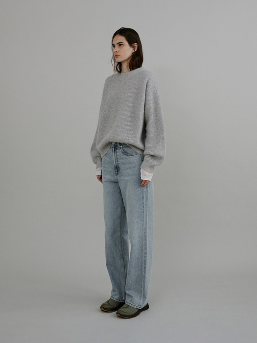 Loose fit straight jean_light blue