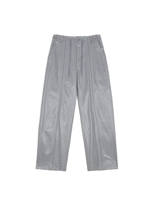 TUCK LINE COATING PANTS IN GREY