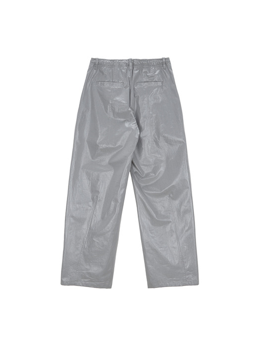 TUCK LINE COATING PANTS IN GREY