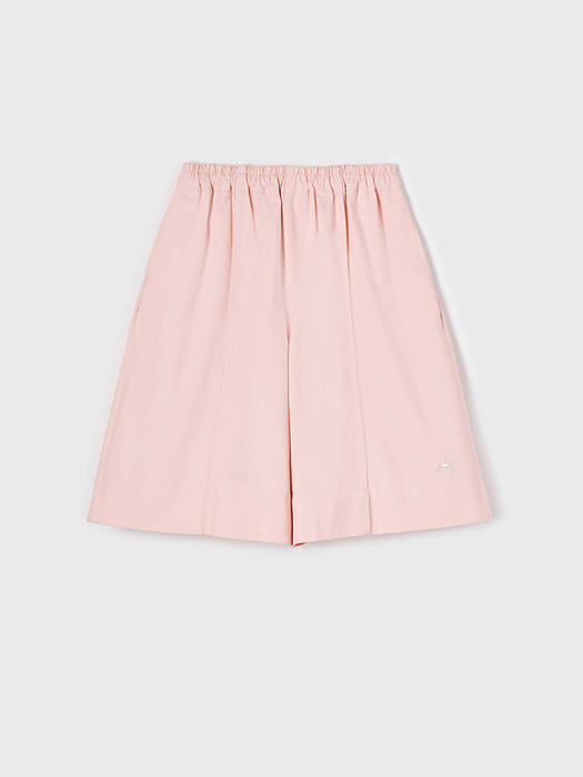 Wide Half Pants (Light Pink)