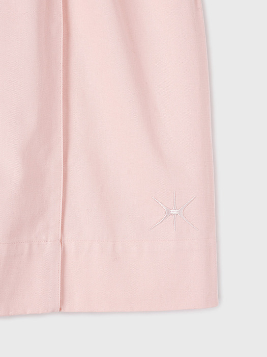 Wide Half Pants (Light Pink)
