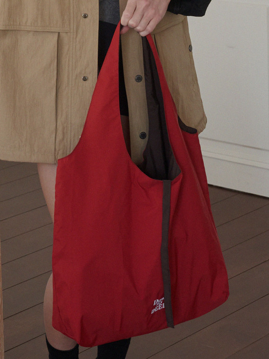 방수) Reversible shoulder bag_ Red+brown