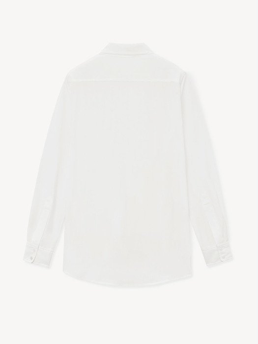 FRONT PLEATED BLOUSE_WHITE