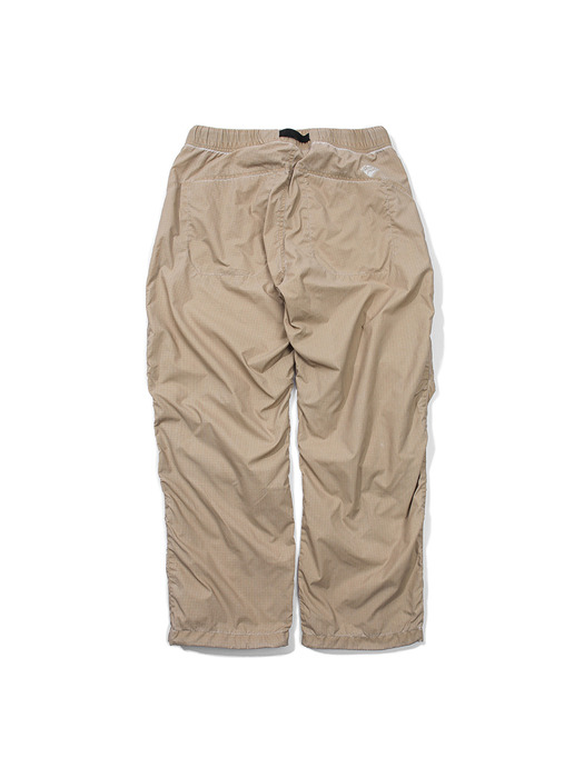 Pigment Dyed Track Pants -Beige-