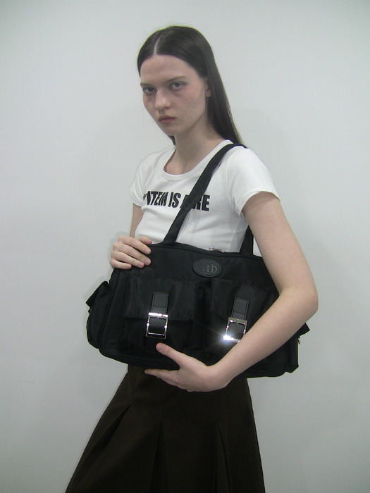 PK Shoulder Bag (nylon)(black)