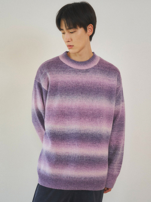 Always Gradation stripe Wool Knit 2color