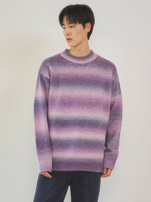 Always Gradation stripe Wool Knit 2color