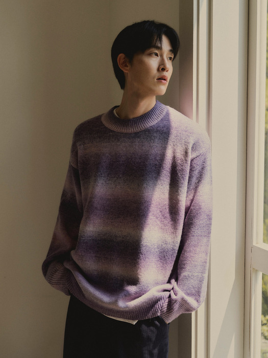 Always Gradation stripe Wool Knit 2color