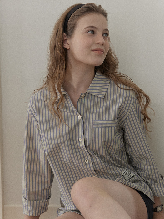 Day Stripe Shirt  - Blue