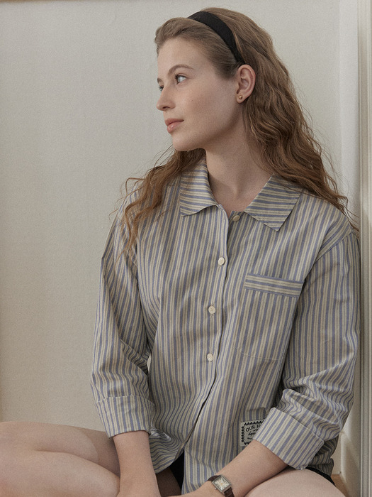 Day Stripe Shirt  - Blue