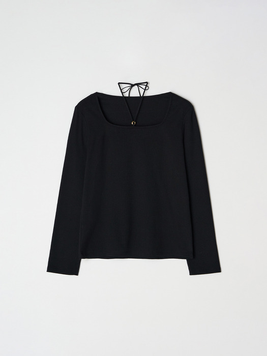 Square neck O-ring top - Black