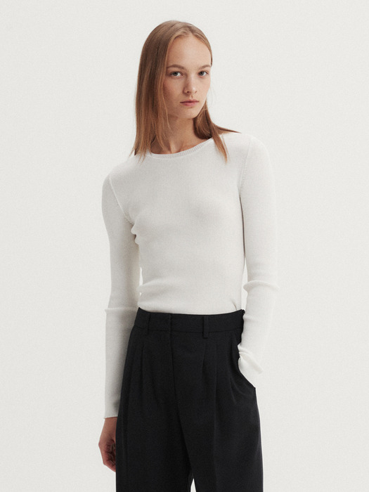 KATE RIB KNIT TOP (4 COLORS)