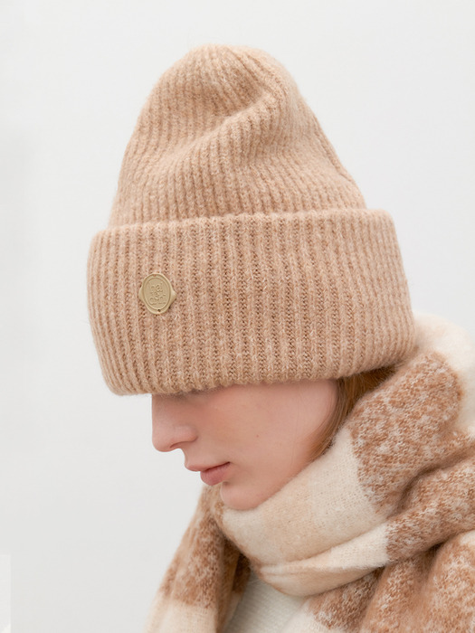 heavy wool knit beanie (C053_beige)