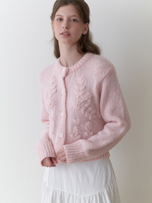 Marshmallow knit cardigan (pink)