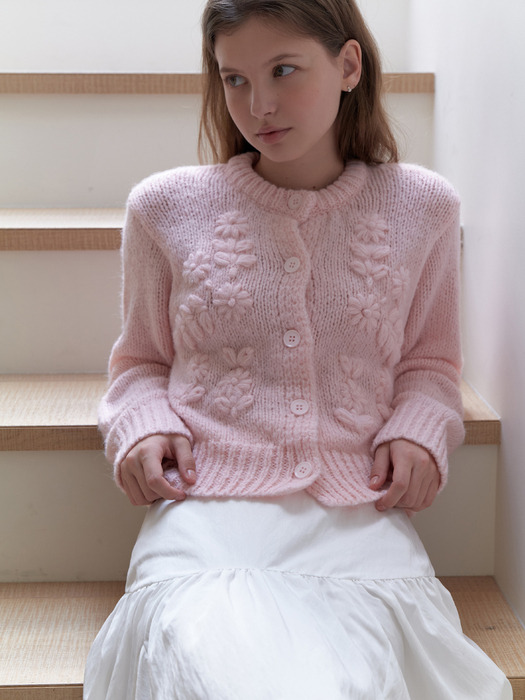 Marshmallow knit cardigan (pink)