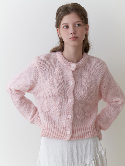 Marshmallow knit cardigan (pink)