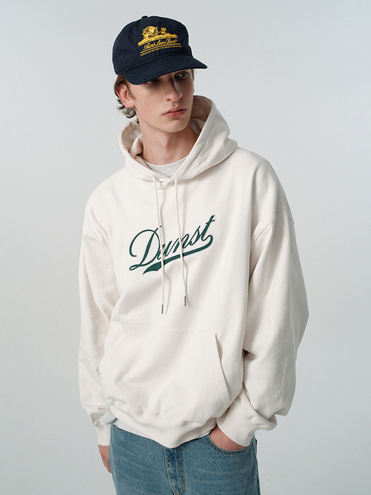 UNISEX PATCHED LOGO HOODIE CREAM_M_UDTS5A118CR