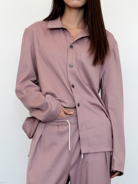 Lounging Shirt - Dusty Pink