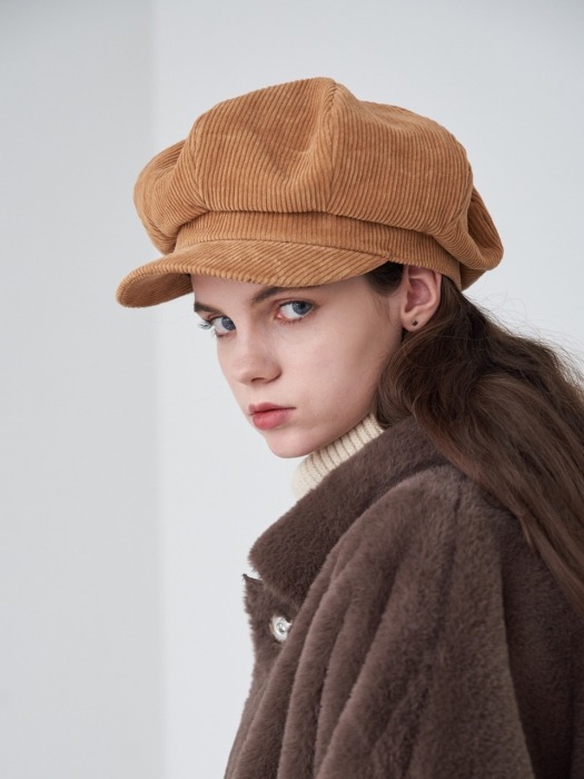 Amiens Corduroy Newsboy Cap (3color)