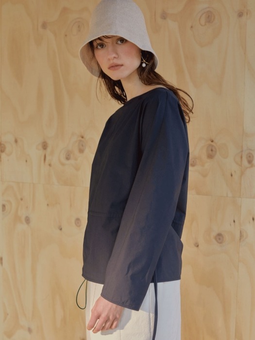 모던 19ss - basic blouse - navy 