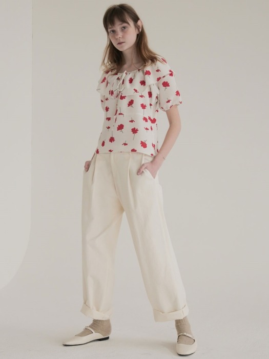 EASY LOOSE TROUSERS_CREAM