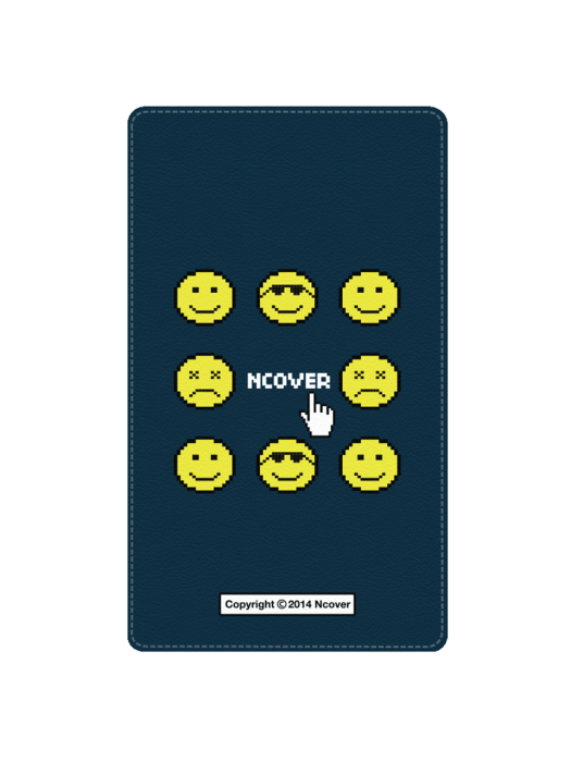 Smile face battery-navy