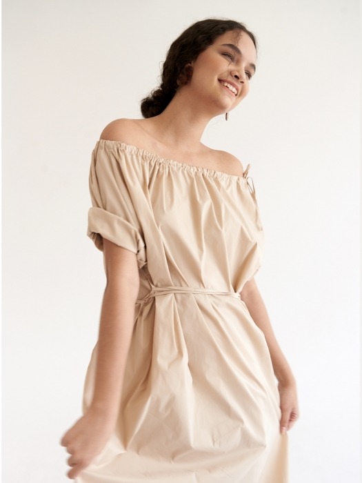 String two way Dress-Beige