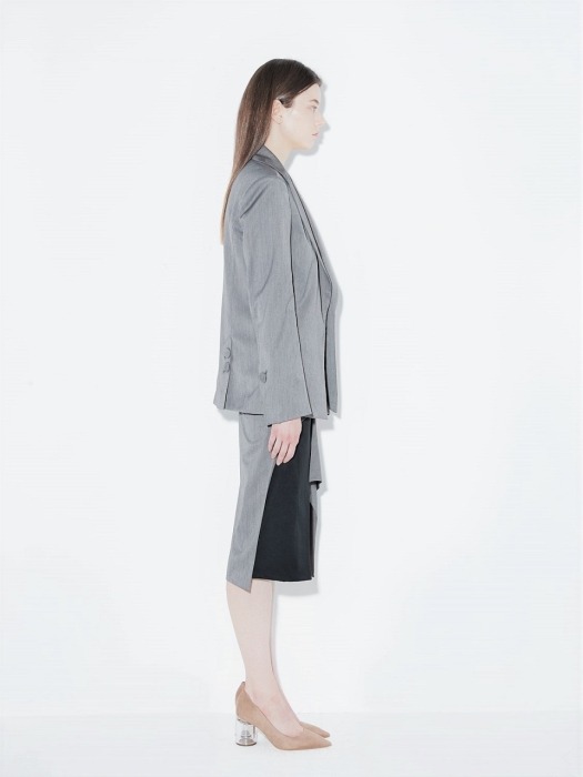 Wear Who I am Suits Skirt_Charcoal Green
