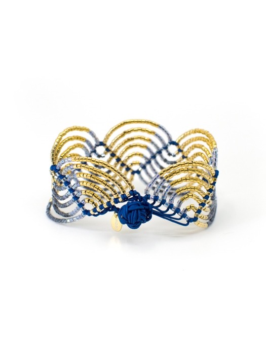 LUX bracelet, Classic Blue & Gold
