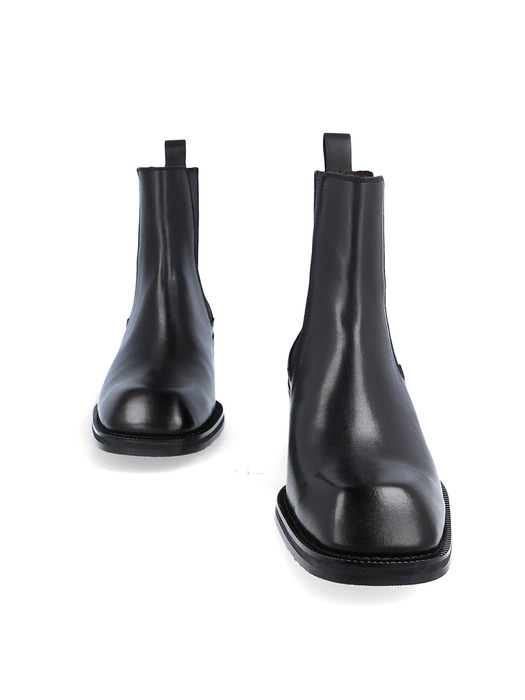 NOIR2_SQUARE TOE CHELSEA BOOTS(BLACK)