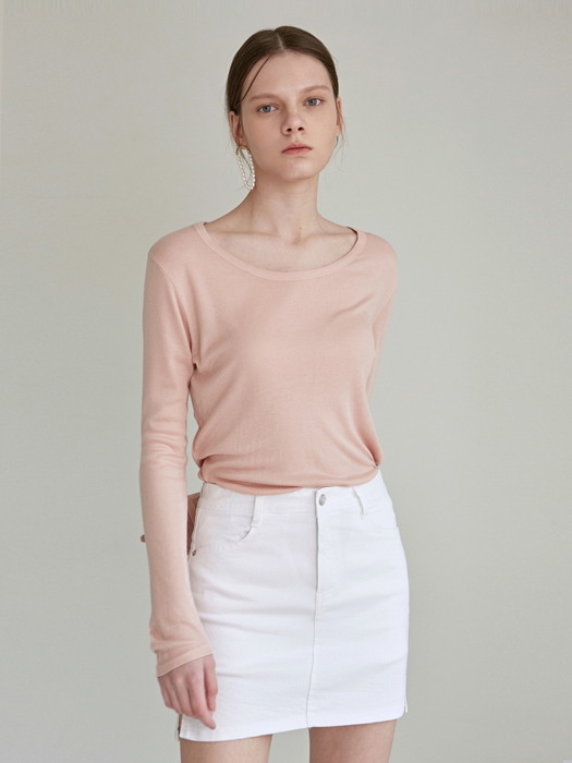 SOFT LONG BOATNECK_PINK