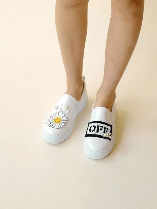 Tamaro Slip-on Sneakers in Pure White