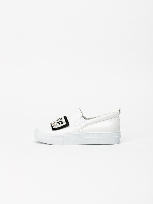 Tamaro Slip-on Sneakers in Pure White