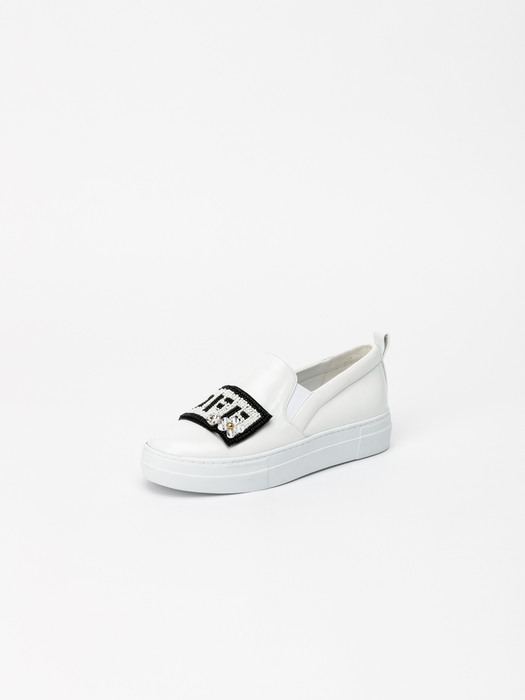 Tamaro Slip-on Sneakers in Pure White