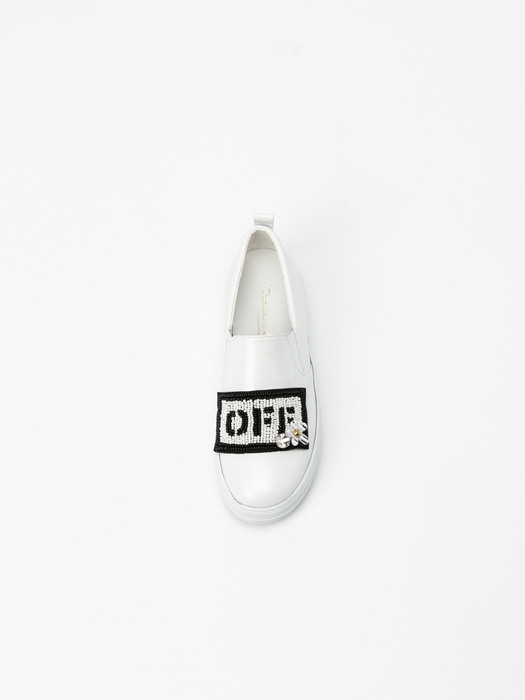 Tamaro Slip-on Sneakers in Pure White