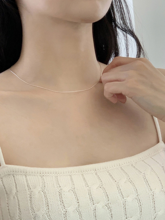 SILVER THIN THREAD NECKLACE(CHOKER)