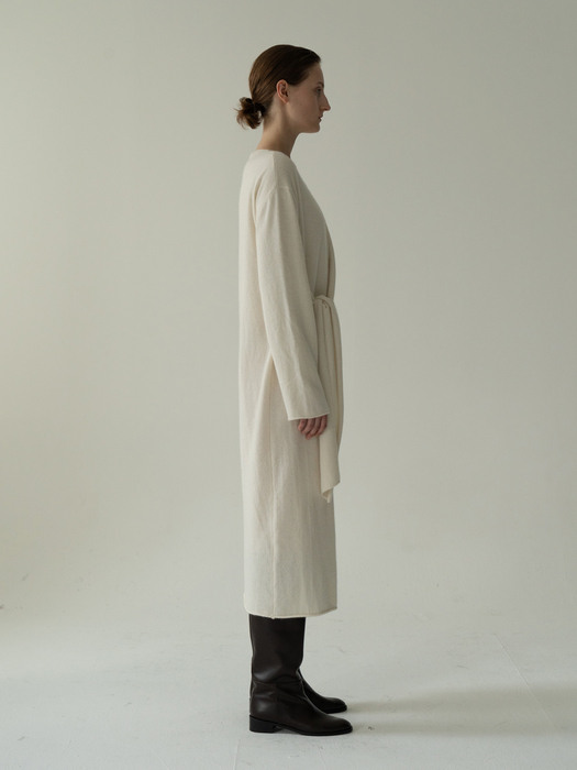 layered knit dress (ivory)