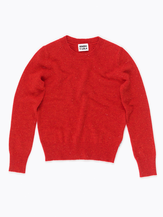 Red wool jumper_B206AWK006RD