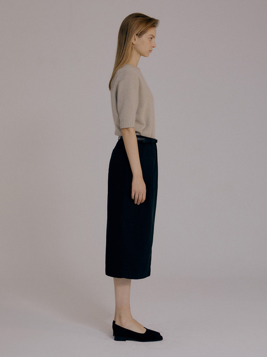 Cotton volume skirt (Black)