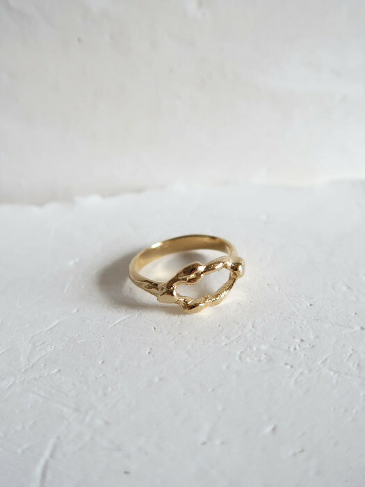 Curve leaf ring [14k gold]