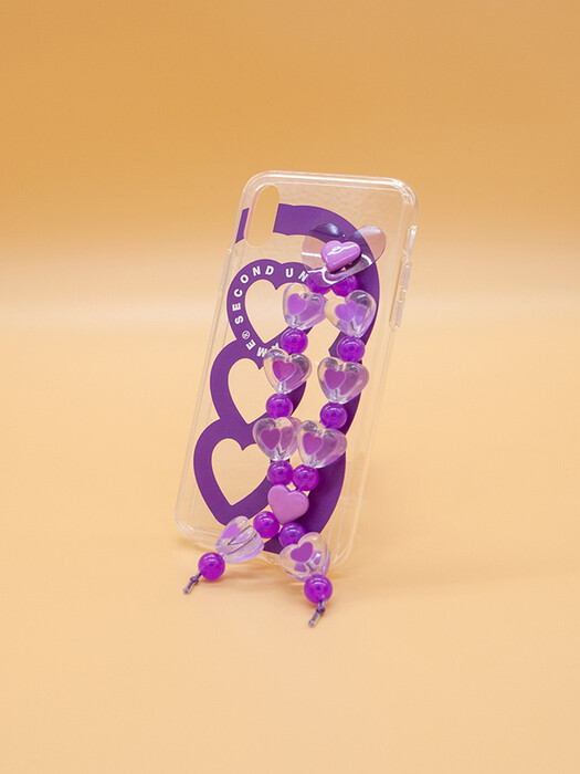 SUN CASE HEART BUBBLE PURPLE (JELLY CASE) 