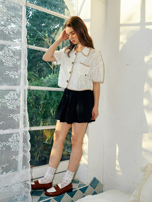 LINEN FLARED SHORTS_BLACK (EEOO1SPR01W)