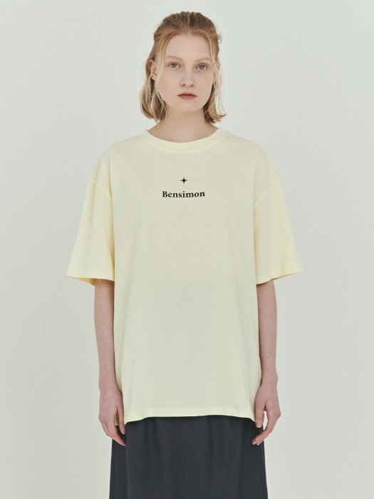 BENSIMON EYE LOGO OVERSIZED FIT T-SHIRT - LEMON