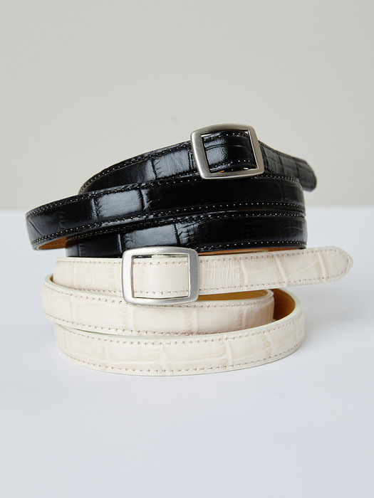 David petit leather belt