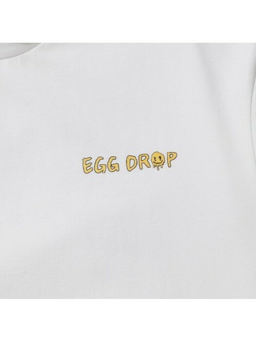 EGGDROP drawing sandwich tee shirt (egg white)_CQTAM21402WHX
