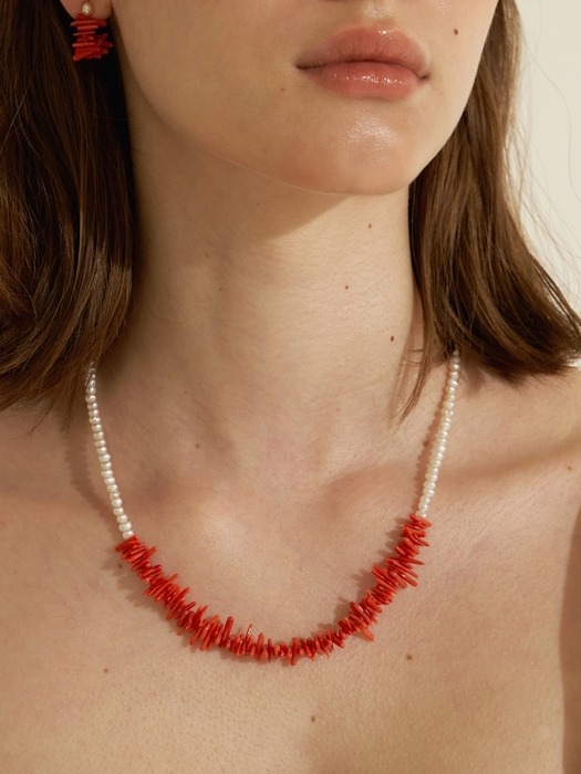 Coral & Pearl Necklace