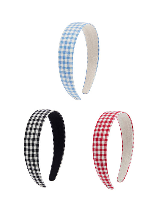 Carrie Gingham Check Hairband_3Color