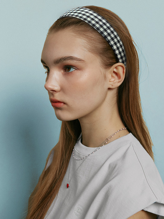 Carrie Gingham Check Hairband_3Color